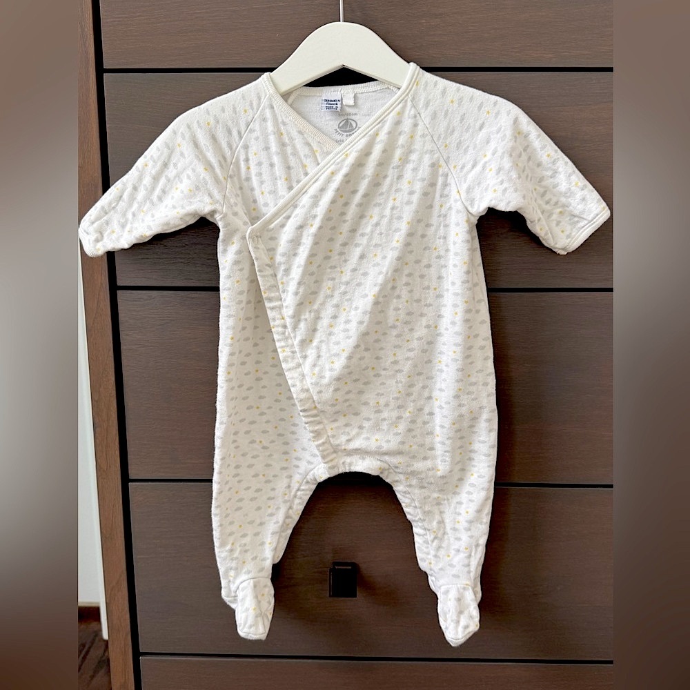 Petit Bateau Wrap-Style Footie 3month
